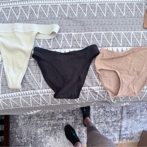 SKIMS 3 PACK UNDIES ALL NWT 1 XS 2 XXS